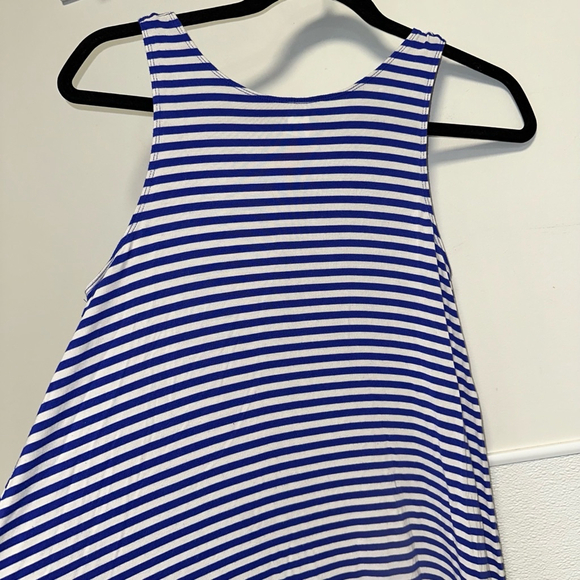 Women's Old Navy Dress Size Small Blue & White Striped Sleeveless - Picture 2 of 8